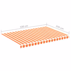 vidaXL Replacement Fabric for Awning Yellow and Orange 3.5x2.5 m Lawn Canopy - Additional view 5