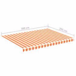 vidaXL Replacement Fabric for Awning Yellow and Orange 4x3 m Outdoor Canopy - Additional view 5