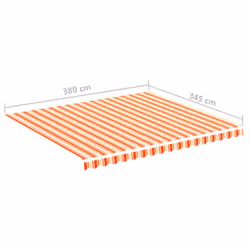 vidaXL Replacement Fabric for Awning Yellow and Orange 4x3.5 m Outdoor Canopy - Additional view 5