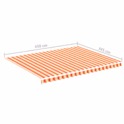 vidaXL Replacement Fabric for Awning Yellow and Orange 4.5x3.5 m Lawn Canopy - Additional view 5