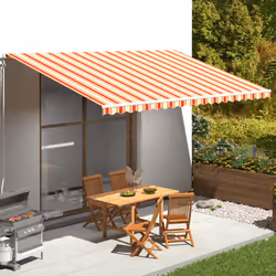 vidaXL Replacement Fabric for Awning Yellow and Orange 5x3 m Outdoor Canopy