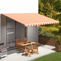 vidaXL Replacement Fabric for Awning Yellow and Orange 5x3.5 m Outdoor Canopy