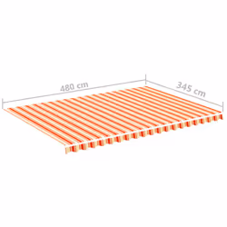 vidaXL Replacement Fabric for Awning Yellow and Orange 5x3.5 m Outdoor Canopy - Additional view 5