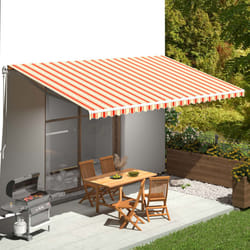 vidaXL Replacement Fabric for Awning Yellow and Orange 6x3.5 m Outdoor Canopy