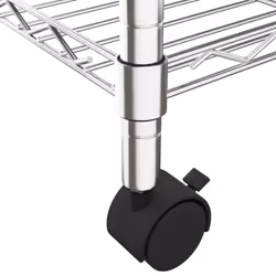 vidaXL 5-Tier Storage Shelf with Wheels Chrome 250 kg Workshop Shelving Holder - Additional view 5