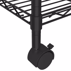 vidaXL 5-Tier Storage Shelf Shelving Unit Storage Unit with Wheels Black 250 kg - Additional view 5