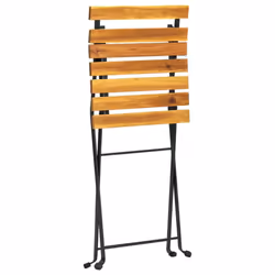 3pc vidaXL Solid Acacia Wood Folding Bistro Set | Garden Furniture Set - Additional view 4