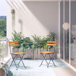 VidaXL 313160 outdoor chair Terrace Acacia wood, Steel Brown