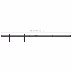 vidaXL Mini Sliding Cabinet Door Kit Carbon Steel 183 cm Sliding Door Track - Additional view 5