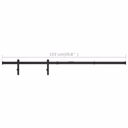 vidaXL Mini Sliding Cabinet Door Kit Carbon Steel 152 cm Sliding Door Track - Additional view 5