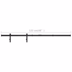vidaXL Mini Sliding Cabinet Door Kit Carbon Steel 122 cm Sliding Door Track
