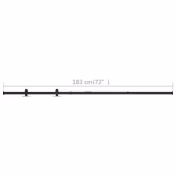 vidaXL Mini Sliding Cabinet Door Kit Carbon Steel 183 cm Sliding Door Track - Additional view 5