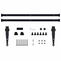 vidaXL Mini Sliding Cabinet Door Kit Carbon Steel 183 cm Sliding Door Track - Additional view 4