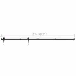 vidaXL Mini Sliding Cabinet Door Kit Carbon Steel 183 cm Sliding Door Track - Additional view 5