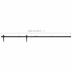 vidaXL Mini Sliding Cabinet Door Kit Carbon Steel 200 cm Sliding Door Track - Additional view 4