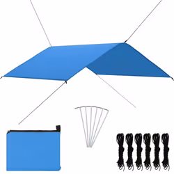 vidaXL Outdoor Tarp Blue Outdoor Sunshade Camping Hiking Tent Sun Shelter