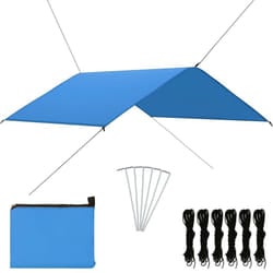 vidaXL Outdoor Tarp Blue Outdoor Sunshade Camping Hiking Tent Sun Shelter