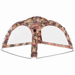 vidaXL Party Tent with LED and 4 Sidewalls Camouflage Event Camping Pavilion - Additional view 5