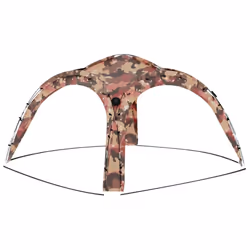 vidaXL Party Tent with LED and 4 Sidewalls Camouflage Event Camping Pavilion - Additional view 6