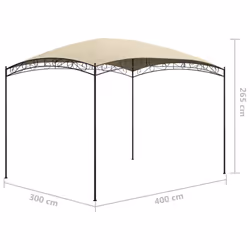 vidaXL Gazebo 3x4x2.65 m Cream 180 g/mÂ² Garden Canopy Shelter Party Tent Shade - Additional view 4