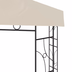 vidaXL Gazebo 3x3x2.7 m Cream 160 g/mÂ² Lawn Outdoor Living Structure Canopy