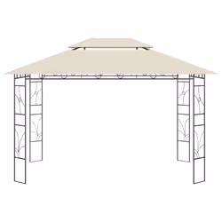 vidaXL Gazebo 4x3x2.7 m Cream 160 g/mÂ² Lawn Outdoor Living Structure Canopy - Additional view 2