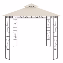 vidaXL Gazebo 4x3x2.7 m Cream 160 g/mÂ² Lawn Outdoor Living Structure Canopy - Additional view 3
