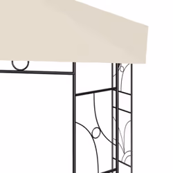 vidaXL Gazebo 4x3x2.7 m Cream 160 g/mÂ² Lawn Outdoor Living Structure Canopy - Additional view 4