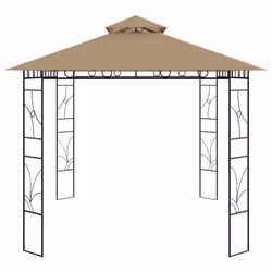 vidaXL Gazebo 4x3x2.7 m Taupe 160 g/mÂ² Lawn Outdoor Living Structure Canopy - Additional view 2