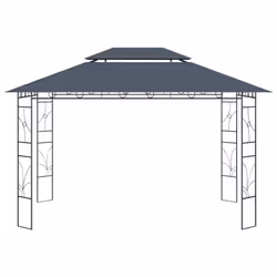 vidaXL Gazebo 4x3x2.7 m Anthracite 160 g/mÂ² Outdoor Living Structure Canopy