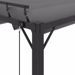 vidaXL Gazebo with Louvered Roof Anthracite Fabric & Aluminium Patio Pavilion - Additional view 5