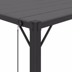 vidaXL Gazebo with Louvered Roof Anthracite Fabric & Aluminium Patio Pavilion - Additional view 6