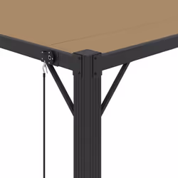 vidaXL Gazebo with Louvered Roof Taupe Fabric & Aluminium Patio Pavilion Set - Additional view 6