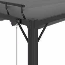 vidaXL Gazebo with Louvered Roof Anthracite Fabric & Aluminium Patio Pavilion - Additional view 5