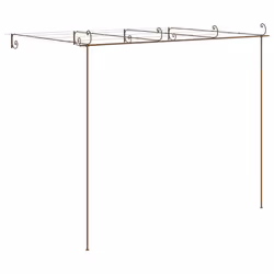 vidaXL Garden Pergola Antique Brown 4x3x2.5 m Iron Patio Arch Arbour Pergola - Additional view 2