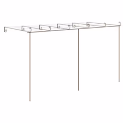 vidaXL Garden Pergola Antique Brown 6x3x2.5 m Iron Patio Arch Arbour Pergola
