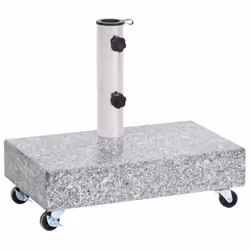 vidaXL Umbrella Base Light Grey Granite Parasol Base Stand Holder Outdoor