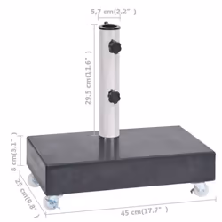 vidaXL Umbrella Base Black Granite Parasol Base Stand Holder Outdoor Patio - Additional view 6