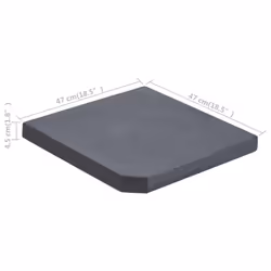vidaXL Umbrella Weight Plate Black Granite Parasol Stand Holder Patio Garden - Additional view 4