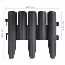 vidaXL 36x Lawn Edgings Anthracite PP Garden Borders Edges Decoration Outdoor - Additional view 6