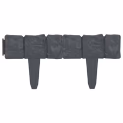 vidaXL 41x Lawn Fence Stone Look Plastic Garden Borders Edges Fencing Outdoor - Additional view 2