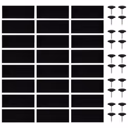 vidaXL 2x Insect Door Curtains with Magnet Blocks Black 200x80 cm Fly Screen - Additional view 4
