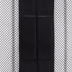 vidaXL 2x Insect Door Curtains with Magnet Blocks Black 220x100 cm Fly Screen - Additional view 4