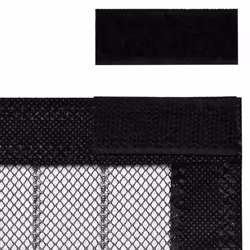 vidaXL 2x Insect Door Curtains with Magnet Blocks Black 220x100 cm Fly Screen - Additional view 6
