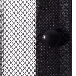 vidaXL 2x Insect Door Curtains with Magnet Blocks Black 220x130 cm Fly Screen - Additional view 5
