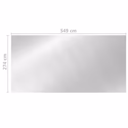 vidaXL Pool Cover Silver 549x274 cm PE Garden Swimming Pool Protector Flim - Additional view 4