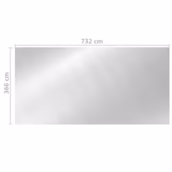 vidaXL Pool Cover Silver 732x366 cm PE Garden Swimming Pool Protector Flim - Additional view 4