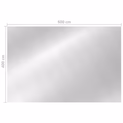 vidaXL Rectangular Pool Cover 600x400 cm PE Silver Garden Pool Protector Flim - Additional view 4