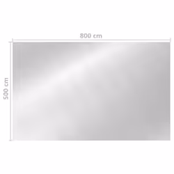 vidaXL Rectangular Pool Cover 800x500 cm PE Silver Garden Pool Protector Flim - Additional view 4