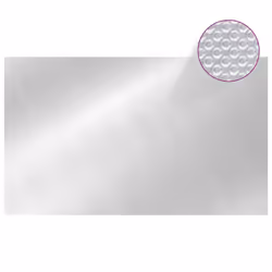 vidaXL Rectangular Pool Cover PE Silver Solar Pond Film Covering Accessory